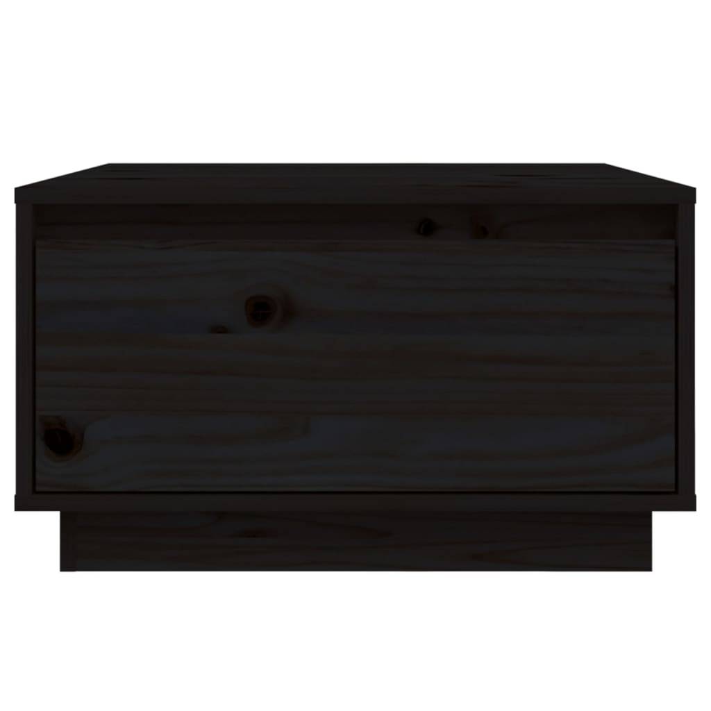 vidaXL Couchtisch Schwarz 55x56x32 cm Massivholz Kiefer