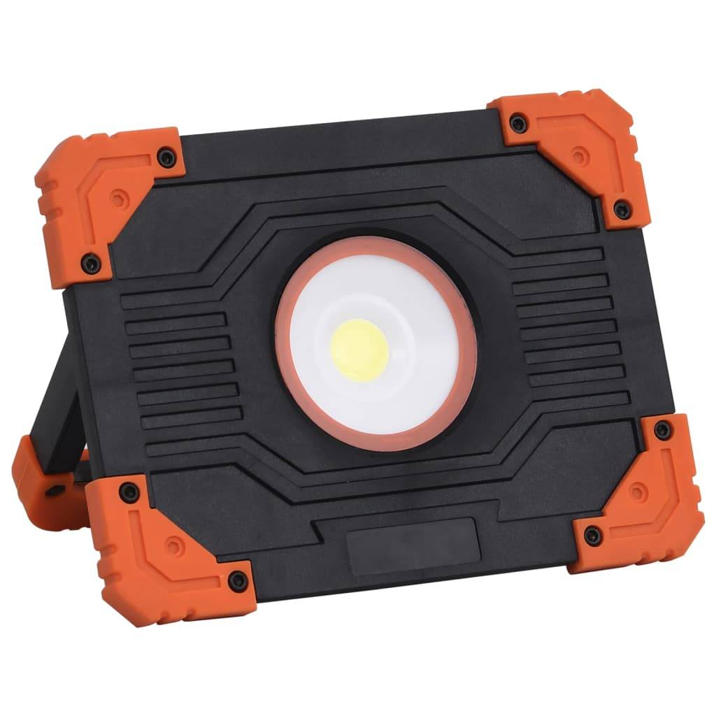 vidaXL LED-Strahler Tragbar ABS 10W Kaltweiß