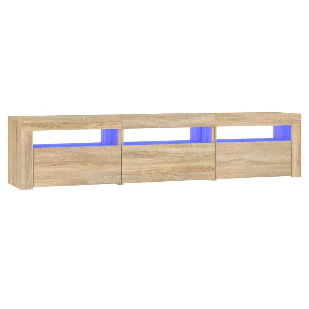 vidaXL TV-Schrank mit LED-Leuchten Sonoma-Eiche 180x35x40 cm
