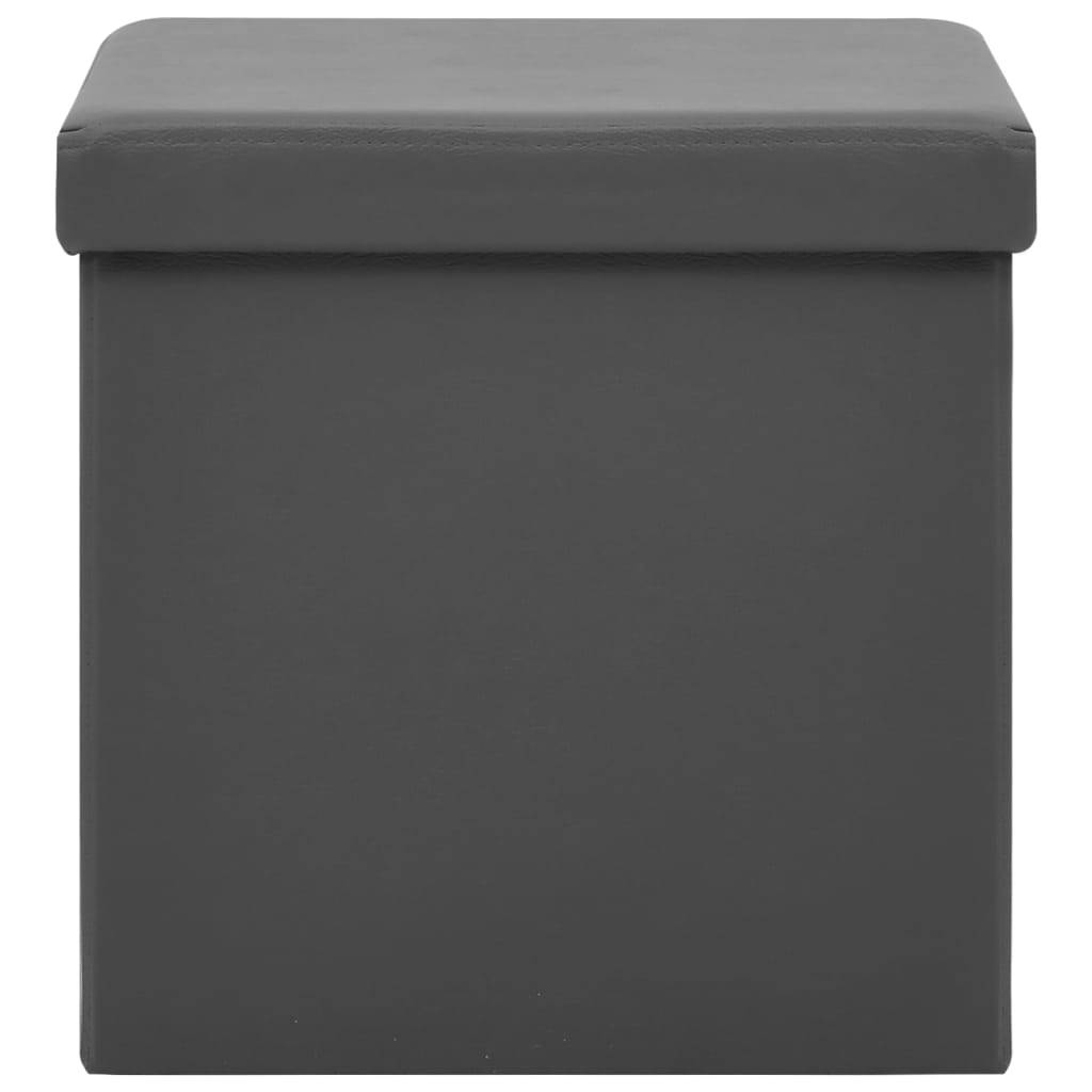 vidaXL Hocker mit Stauraum Grau PVC
