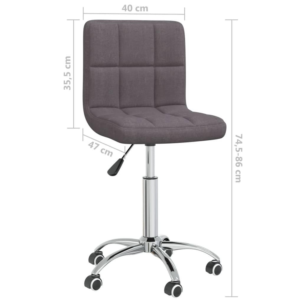 vidaXL Esszimmerstuhl Drehbar Taupe Stoff