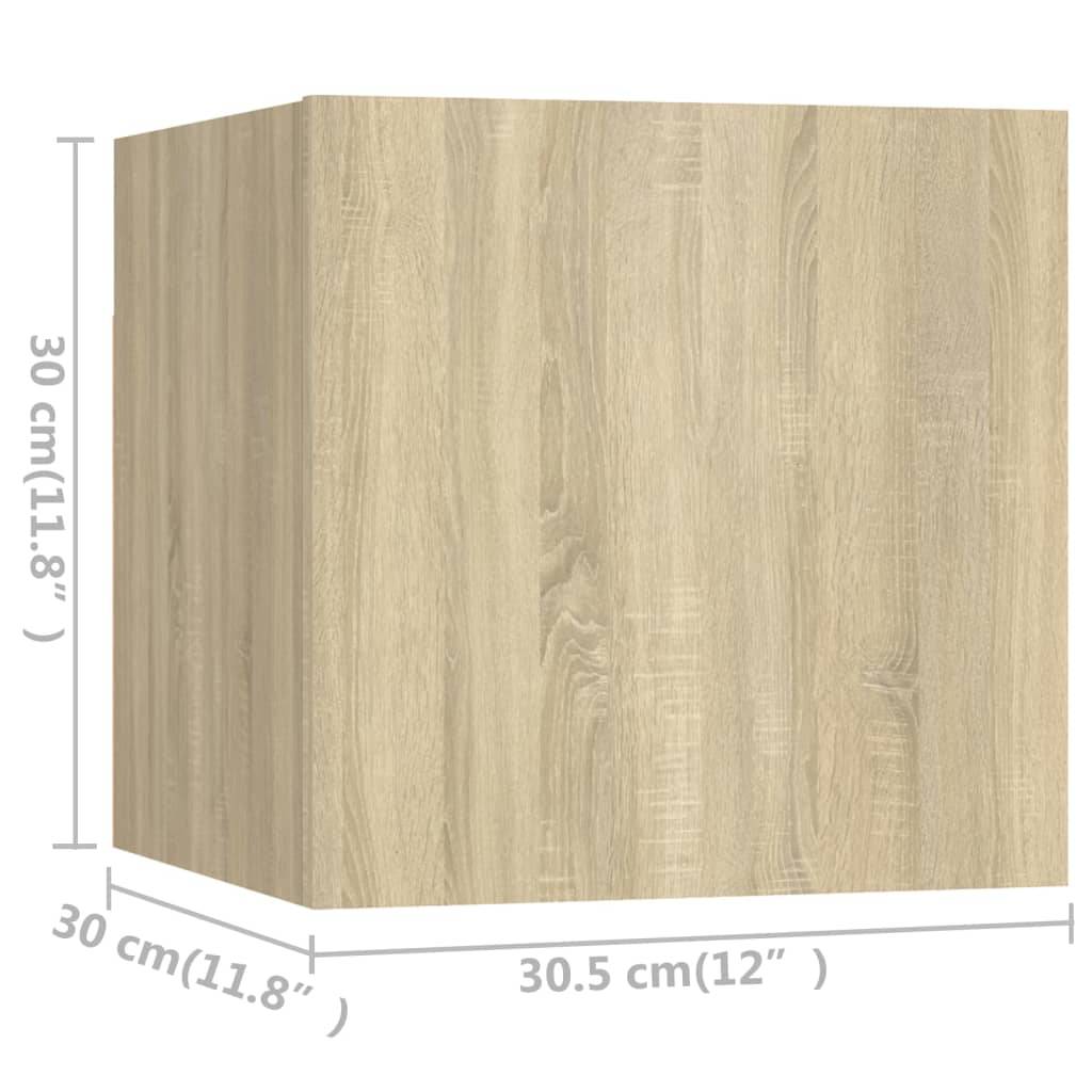vidaXL 10-tlg. TV-Schrank-Set Sonoma-Eiche Holzwerkstoff
