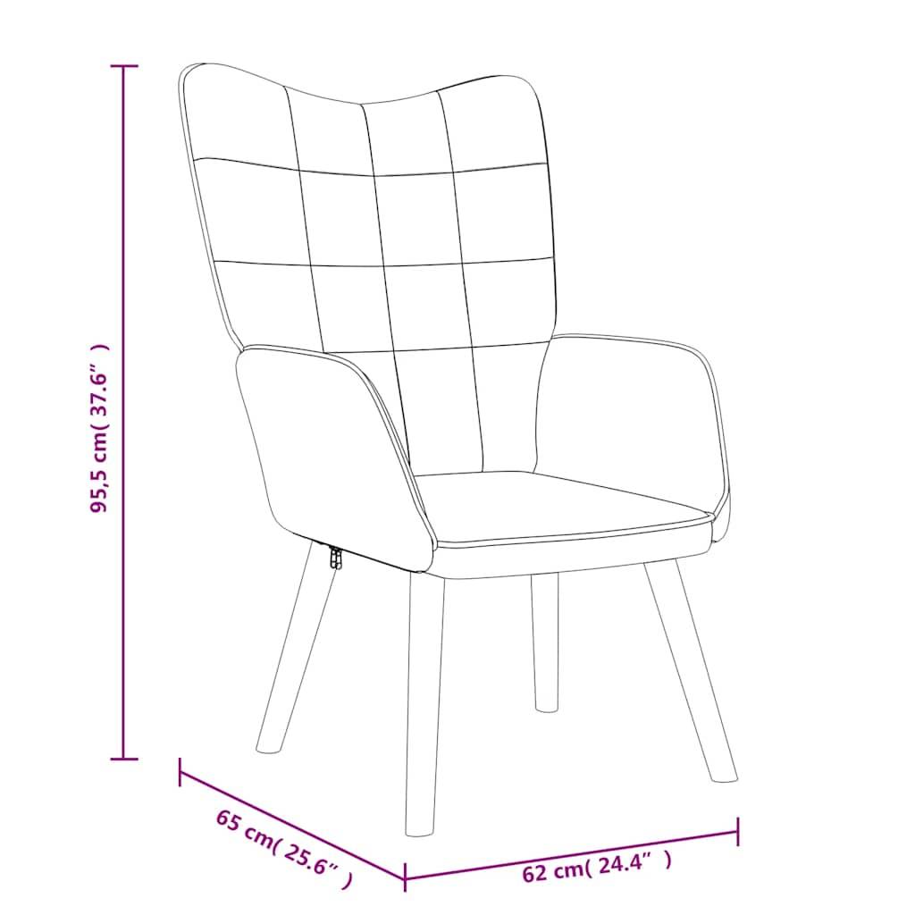vidaXL Relaxsessel mit Hocker Taupe Stoff