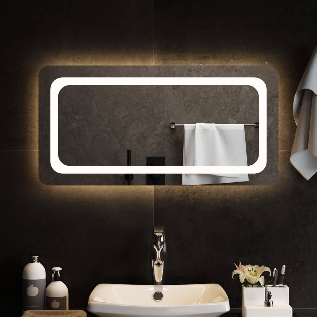 vidaXL LED-Badspiegel 80x40 cm