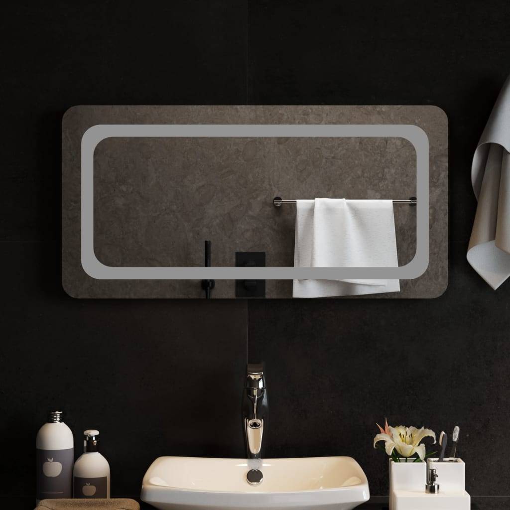 vidaXL LED-Badspiegel 80x40 cm