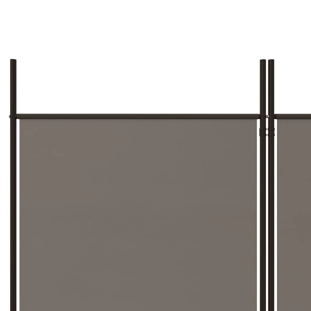 vidaXL 6-tlg. Paravent Anthrazit 300x180 cm Stoff