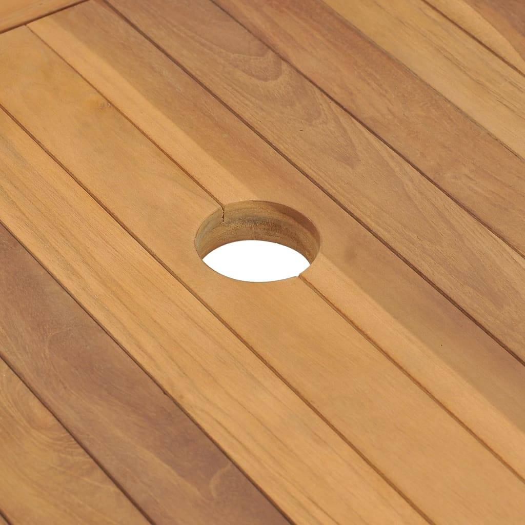 vidaXL Waschtisch mit 3 Körben Massivholz Teak 132x45x75cm