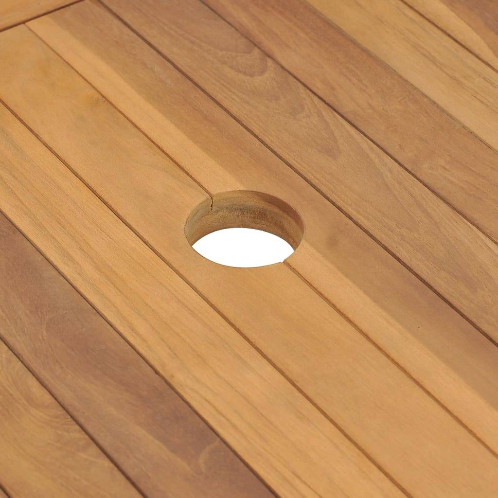 vidaXL Waschtisch mit Marmorwaschbecken Schwarz Massivholz Teak
