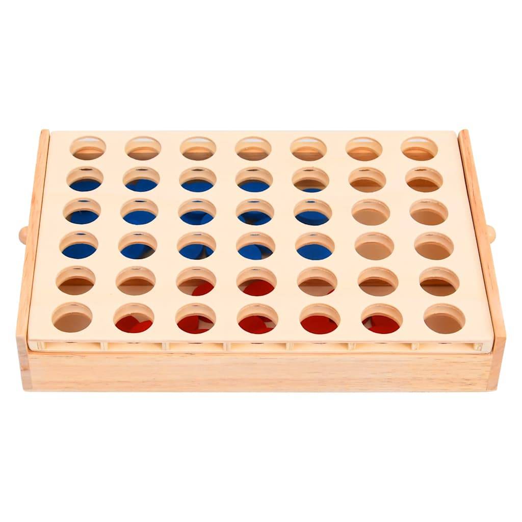 vidaXL Vier gewinnt Spiel 24x15x4 cm Massivholz