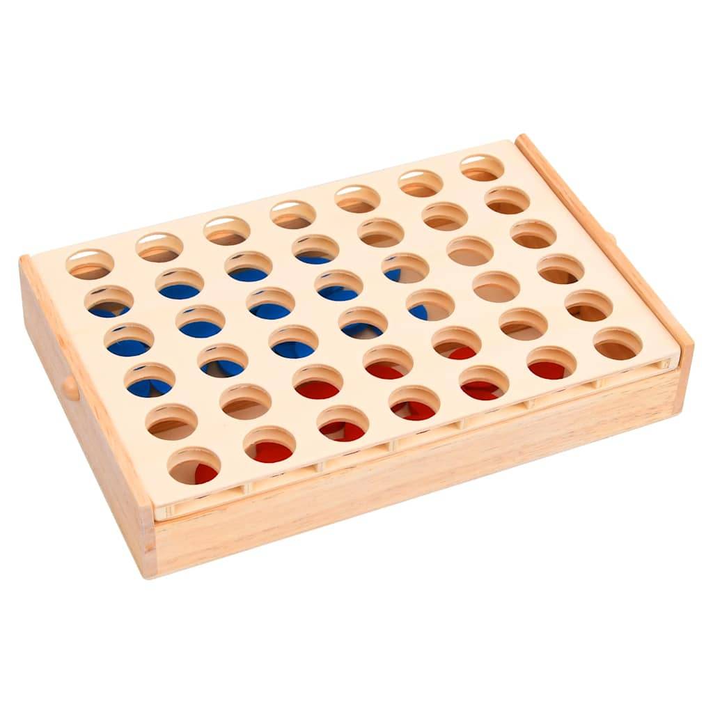 vidaXL Vier gewinnt Spiel 24x15x4 cm Massivholz