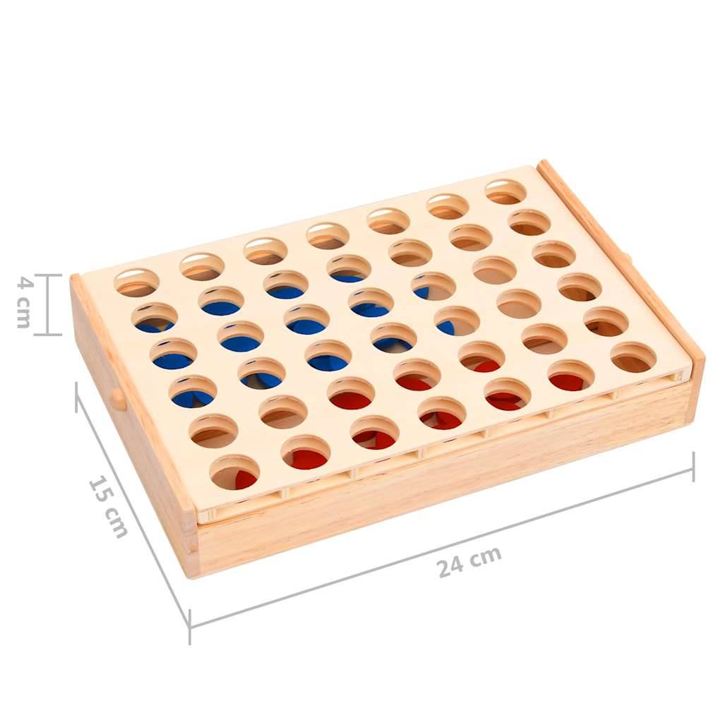 vidaXL Vier gewinnt Spiel 24x15x4 cm Massivholz