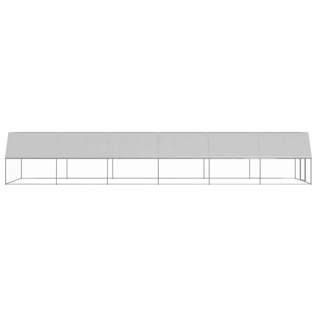 vidaXL Outdoor-Hühnerkäfig 3x12x2 m Verzinkter Stahl