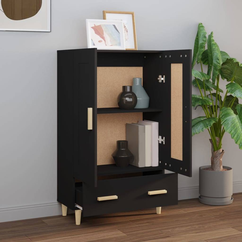 vidaXL Highboard Schwarz 70x31x115 cm Holzwerkstoff