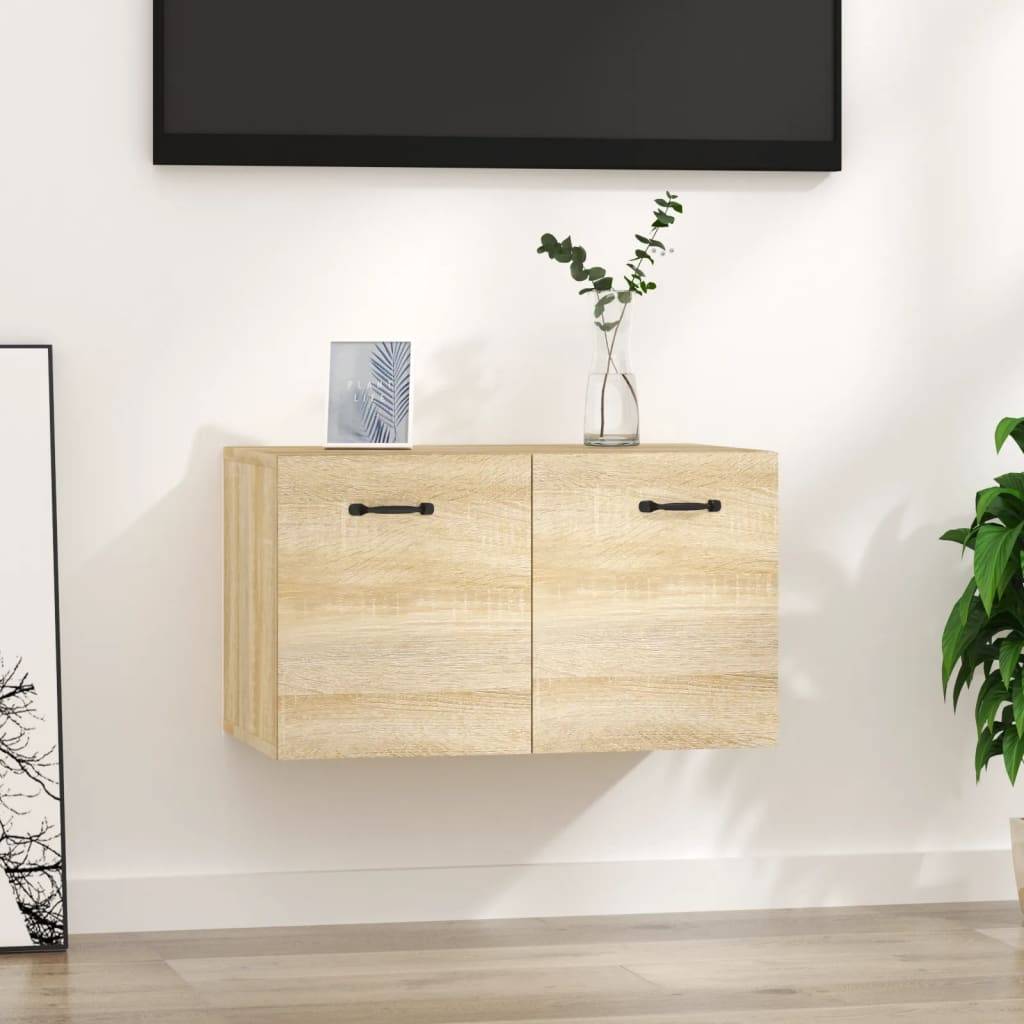 vidaXL Wandschrank Sonoma-Eiche 60x36,5x35 cm Holzwerkstoff