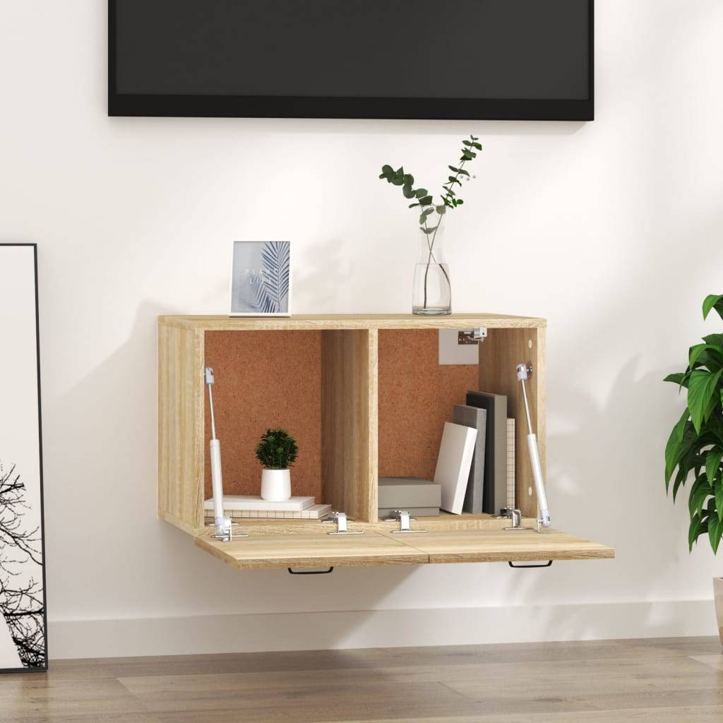 vidaXL Wandschrank Sonoma-Eiche 60x36,5x35 cm Holzwerkstoff