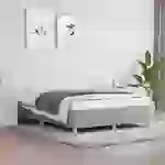 vidaXL Bettgestell ohne Matratze Hellgrau 140x200 cm Stoff vidaXL Bettgestell ohne Matratze Hellgrau 140x200 cm Stoff