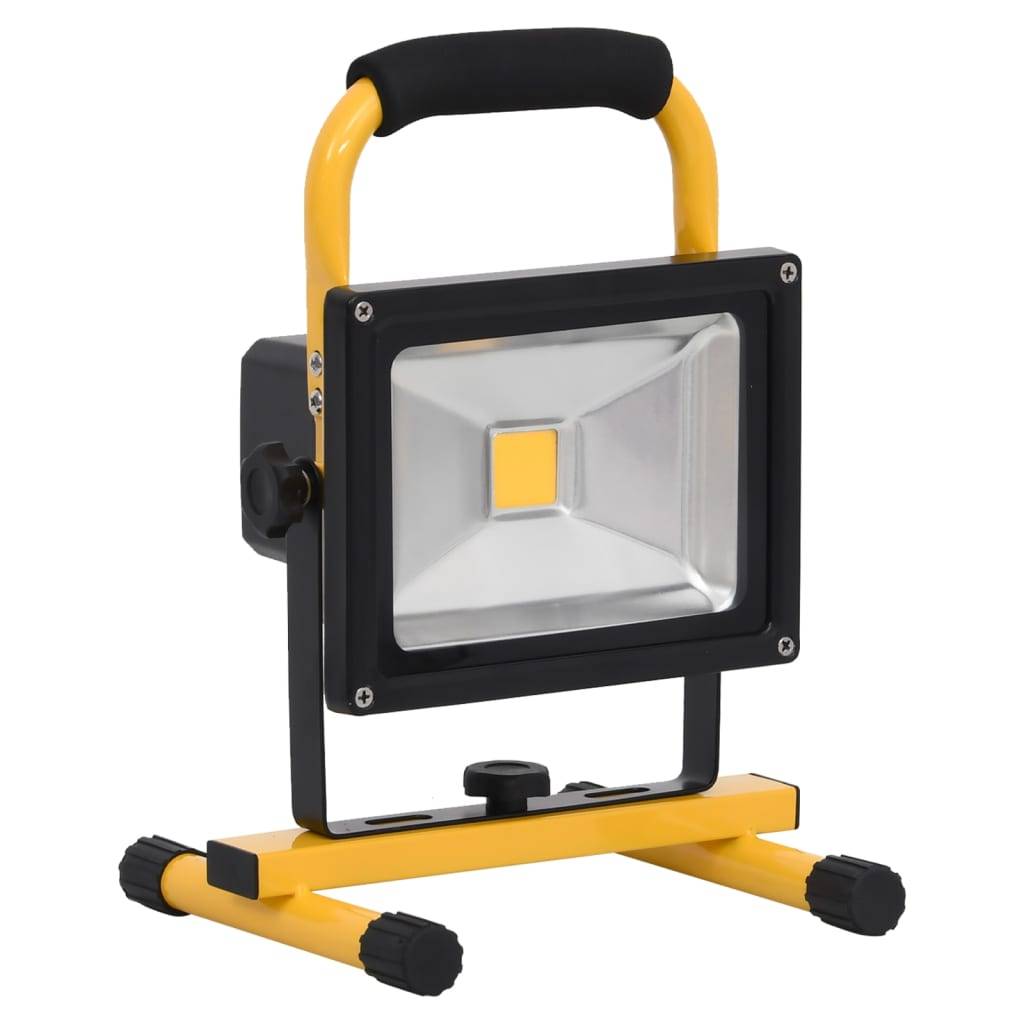 vidaXL LED-Strahler Wiederaufladbar mit Handgriff 30W Kaltweiß