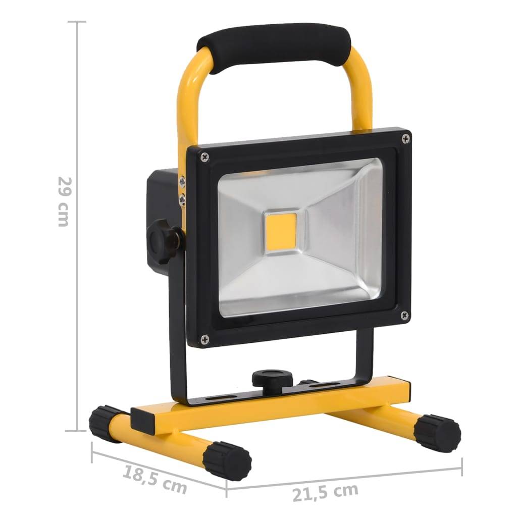 vidaXL LED-Strahler Wiederaufladbar mit Handgriff 30W Kaltweiß