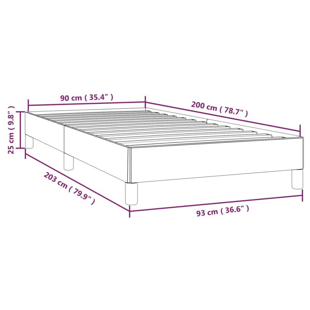 vidaXL Bettgestell ohne Matratze Taupe 90x200 cm Stoff