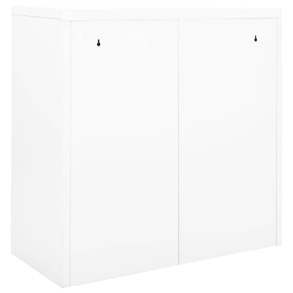vidaXL Schrank mit Schiebetür Weiß 90x40x90 cm Stahl
