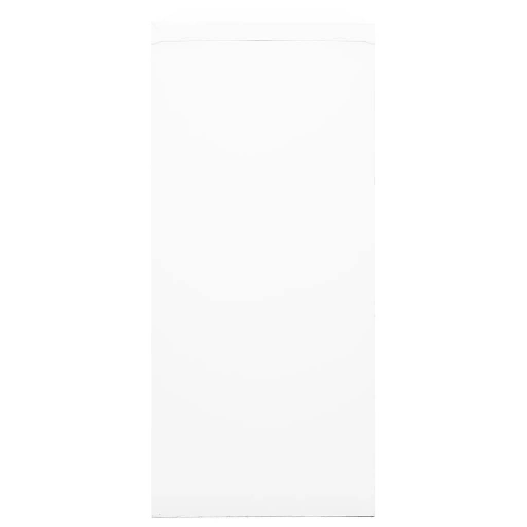 vidaXL Schrank mit Schiebetür Weiß 90x40x90 cm Stahl