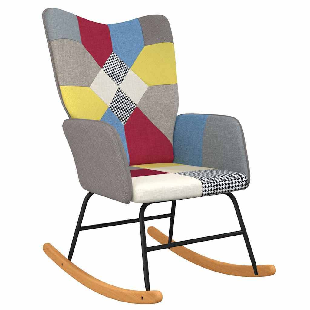 vidaXL Schaukelstuhl Patchwork Stoff