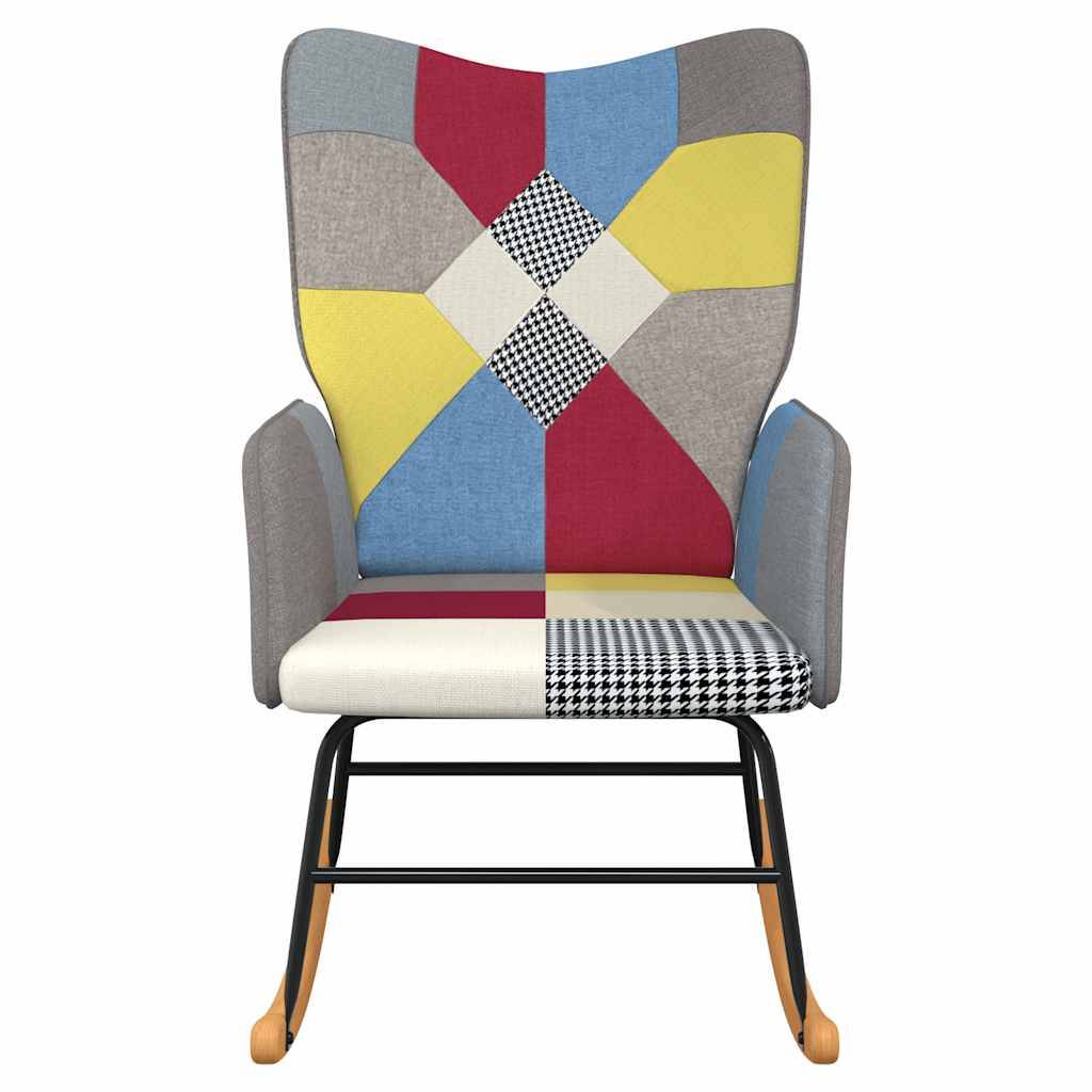 vidaXL Schaukelstuhl Patchwork Stoff