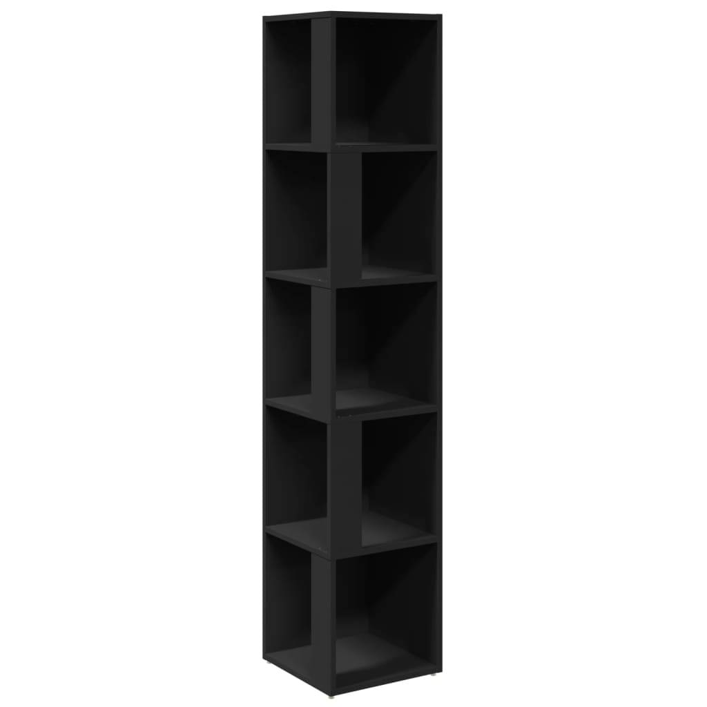 vidaXL Eckregal Schwarz 33x33x164,5 cm Holzwerkstoff