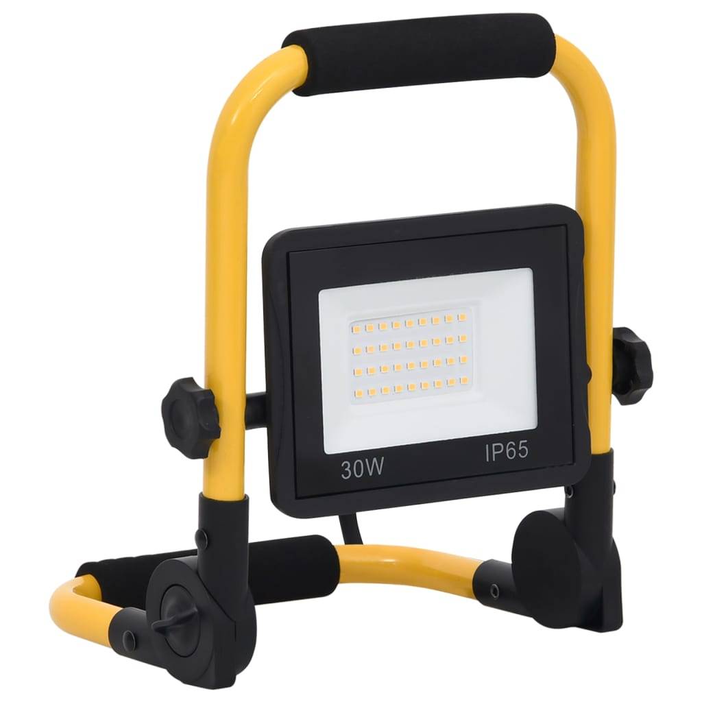 vidaXL LED-Fluter mit Handgriff 30 W Warmweiß