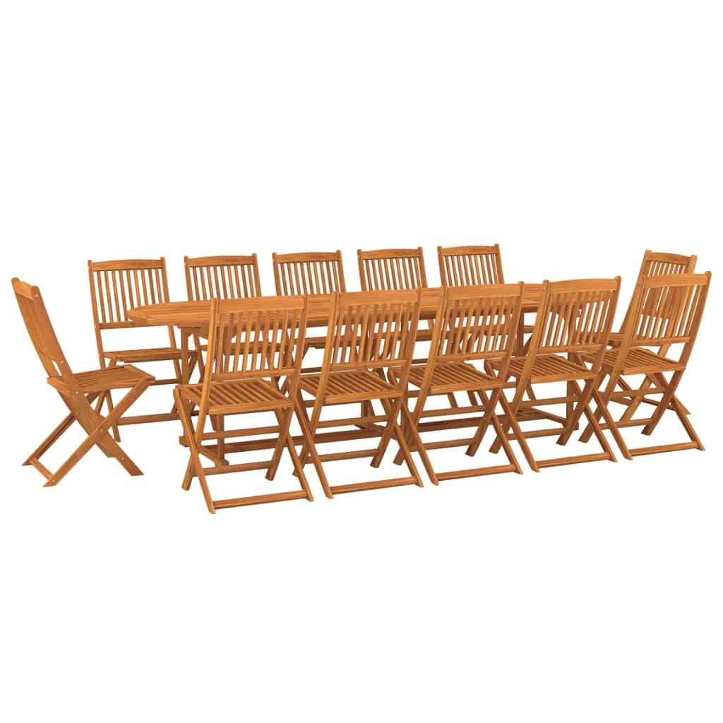 vidaXL 13-tlg. Garten-Essgruppe 280x90x75 cm Massivholz Akazie