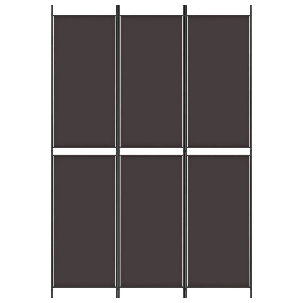 vidaXL 3-tlg. Paravent Braun 150x220 cm Stoff