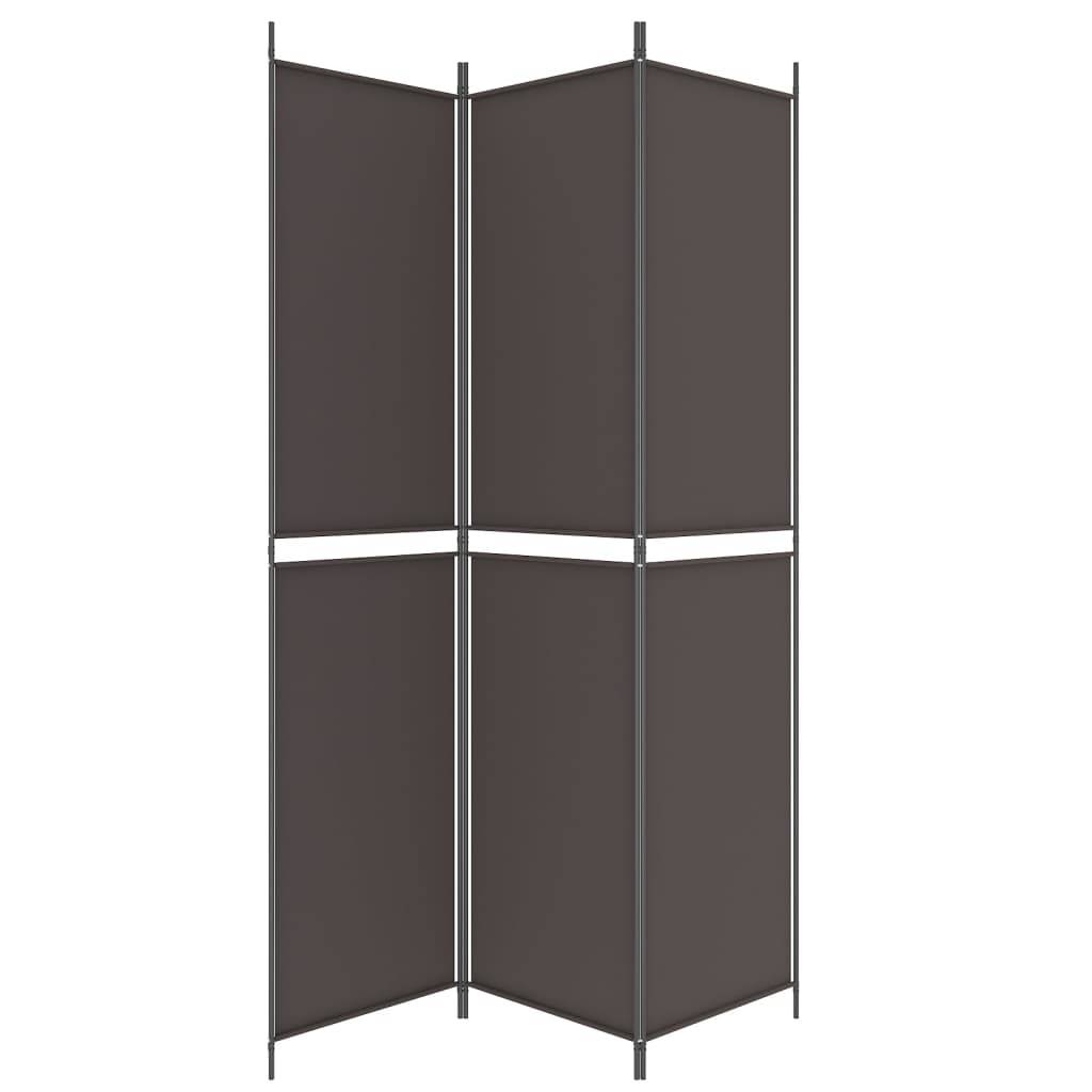 vidaXL 3-tlg. Paravent Braun 150x220 cm Stoff
