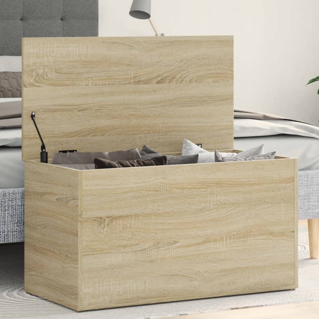 vidaXL Aufbewahrungstruhe Sonoma-Eiche 84x42x46 cm Holzwerkstoff
