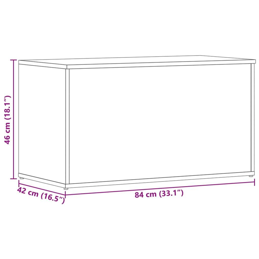 vidaXL Aufbewahrungstruhe Weiß 84x42x46 cm Holzwerkstoff