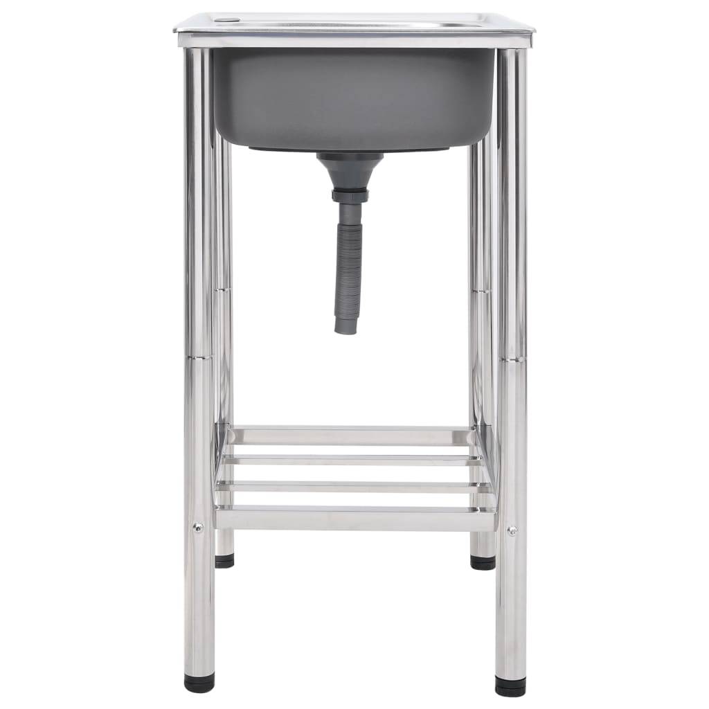 vidaXL Camping-Spüle Edelstahl