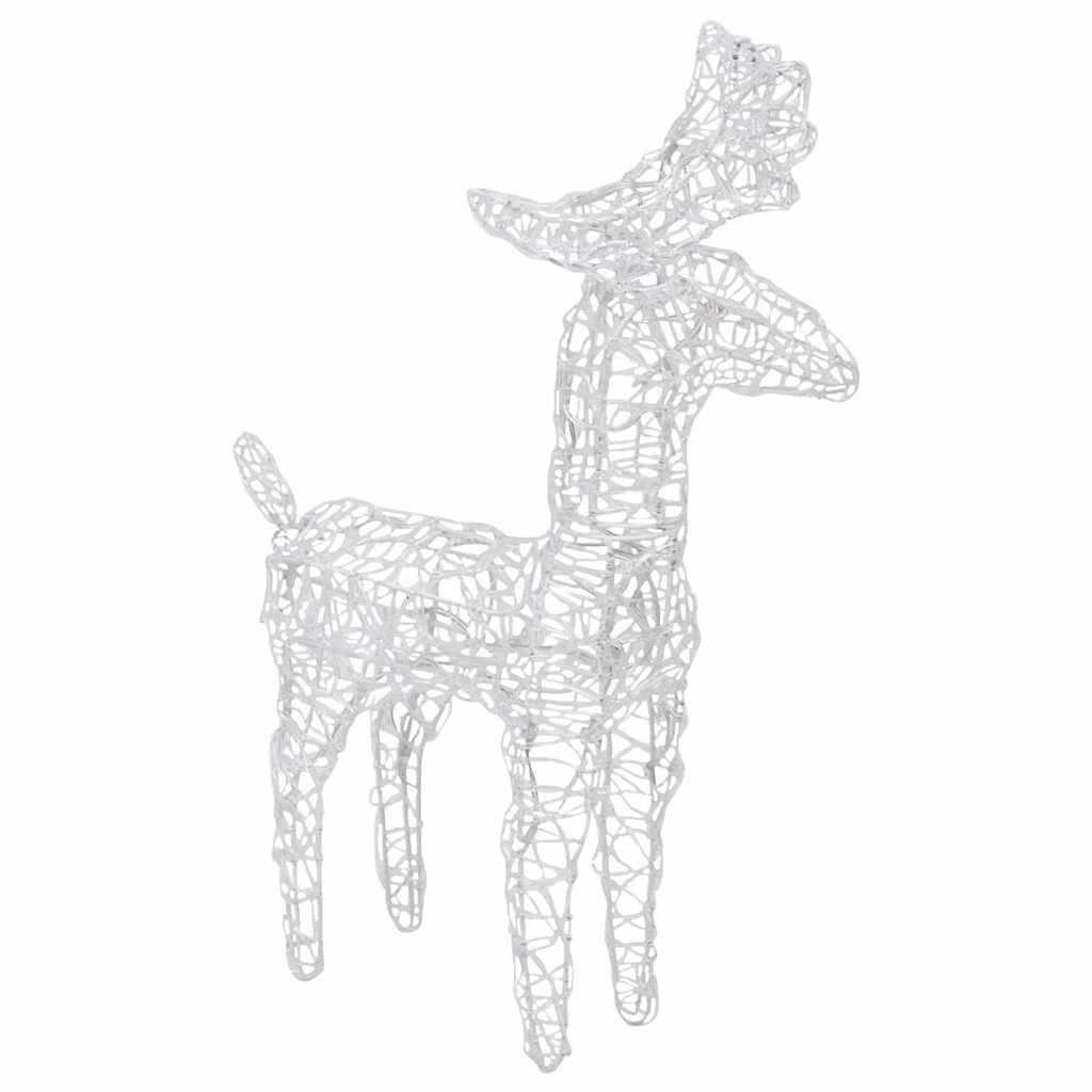 vidaXL Rentiere &amp; Schlitten Weihnachtsdekoration 160 LEDs 130 cm Acryl