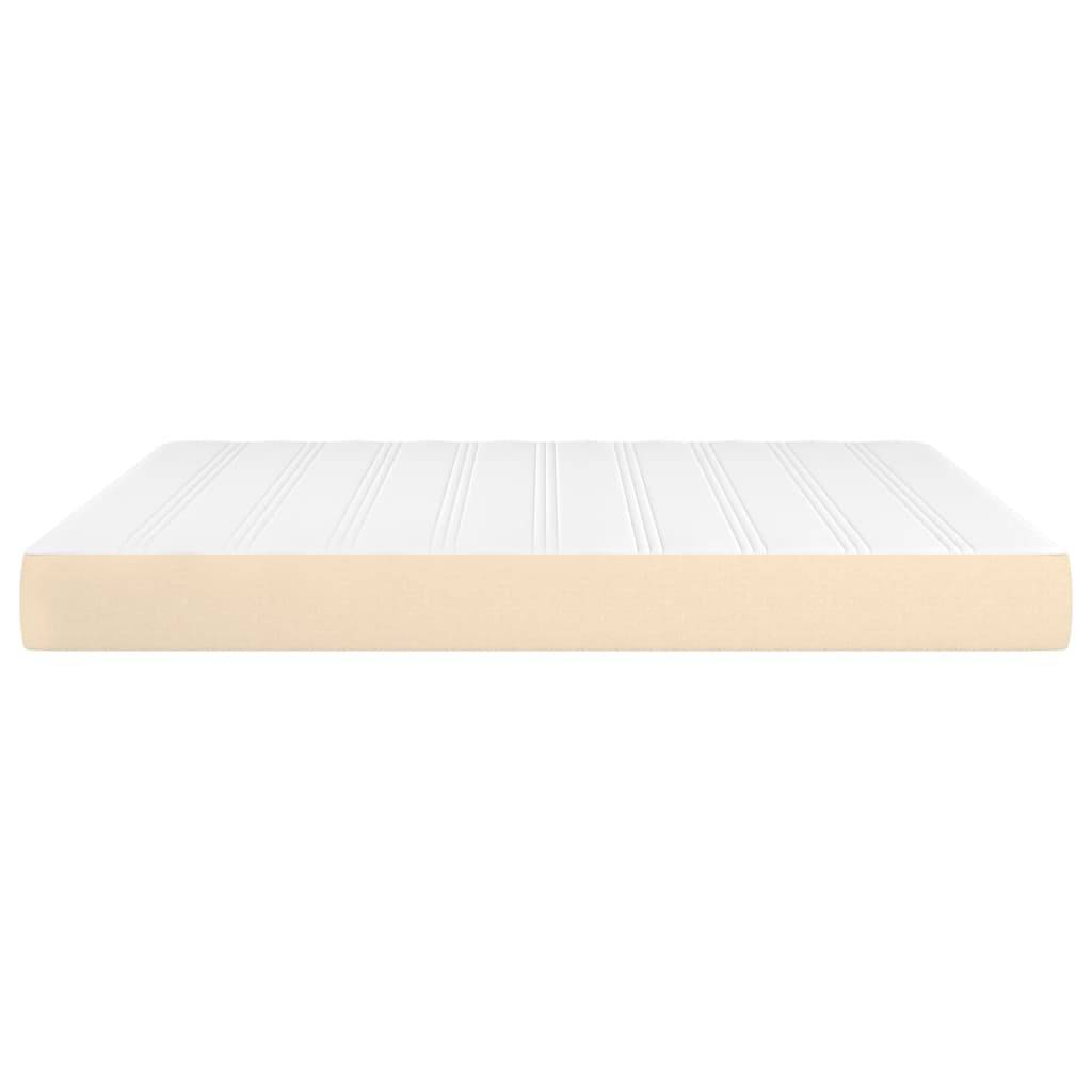 vidaXL Taschenfederkernmatratze Creme 160x200x20 cm Stoff