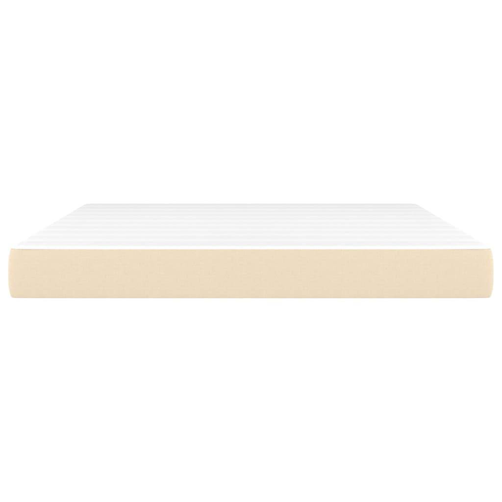 vidaXL Taschenfederkernmatratze Creme 160x200x20 cm Stoff