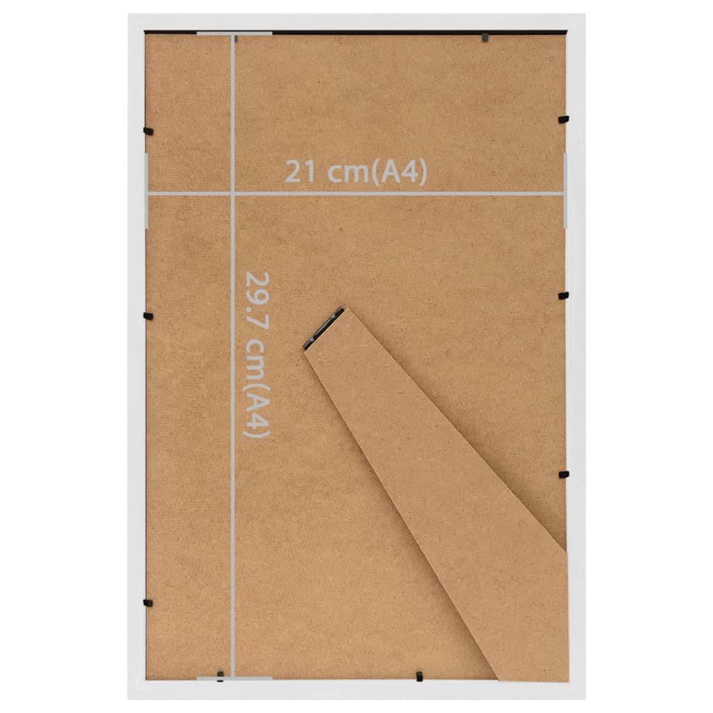 vidaXL Bilderrahmen Collage 3 Stk. für Tisch Weiß 21x29,7 cm MDF