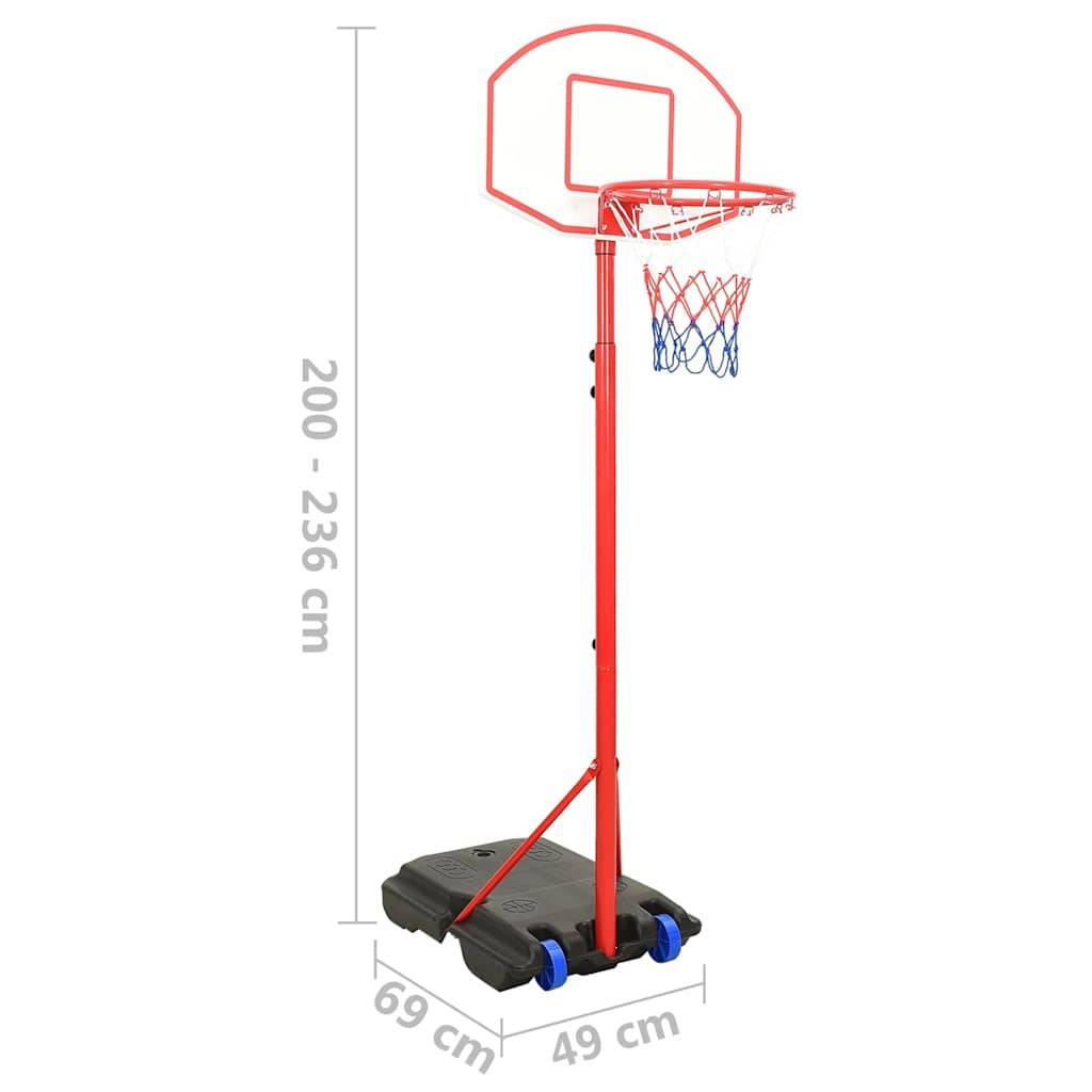 vidaXL Tragbares Basketball-Set Verstellbar 200-236 cm
