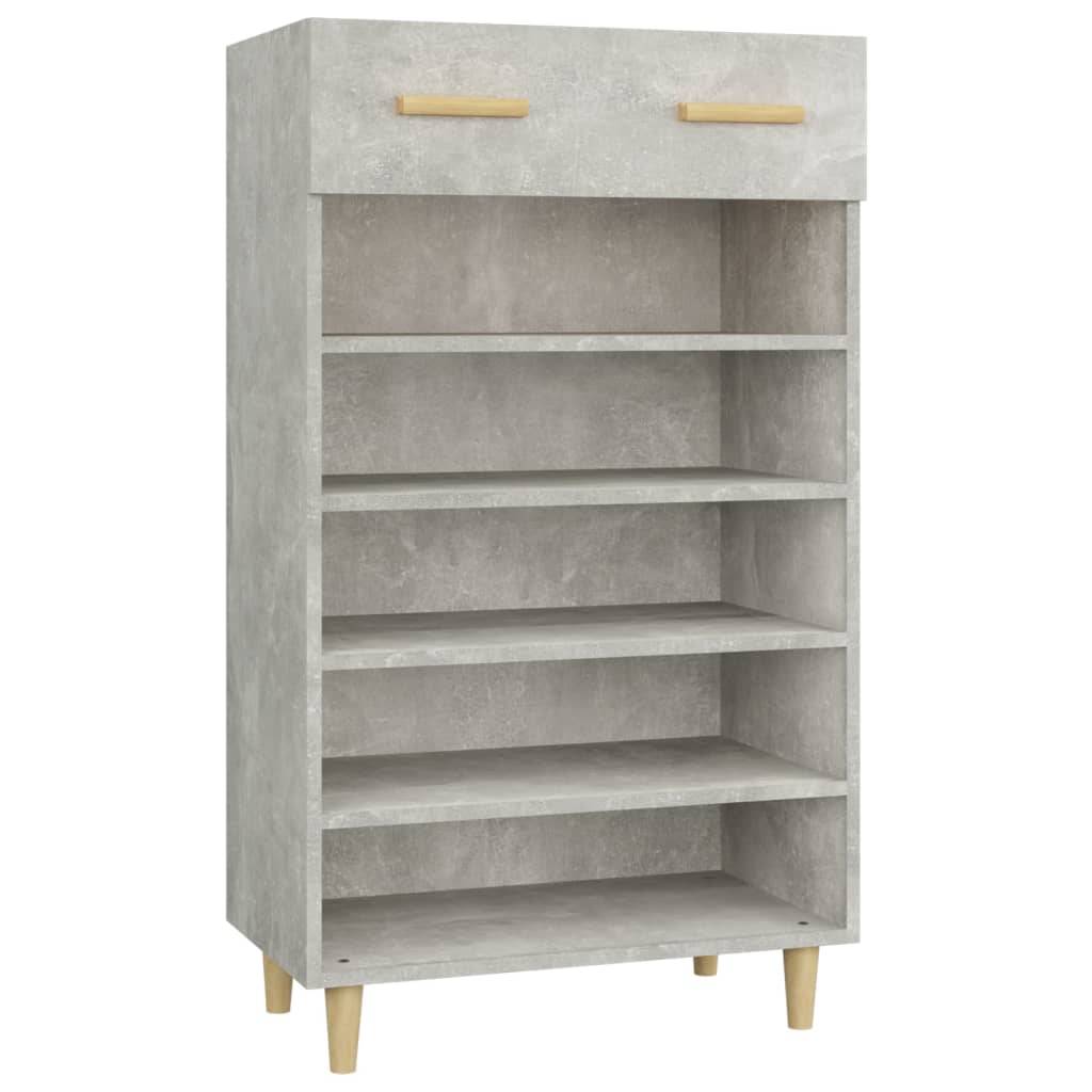vidaXL Schuhschrank Betongrau 60x35x105 cm Holzwerkstoff