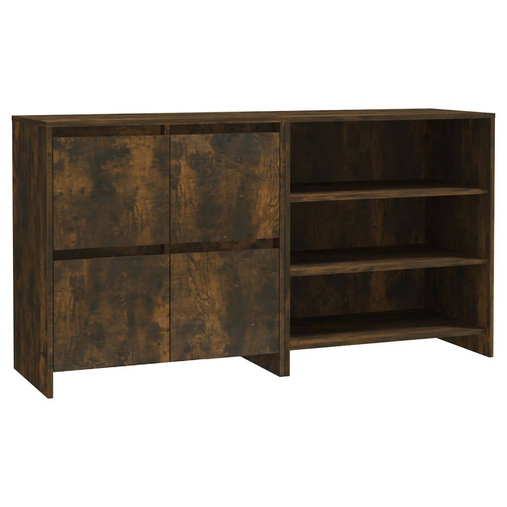 vidaXL 2-tlg. Sideboard Räuchereiche Holzwerkstoff