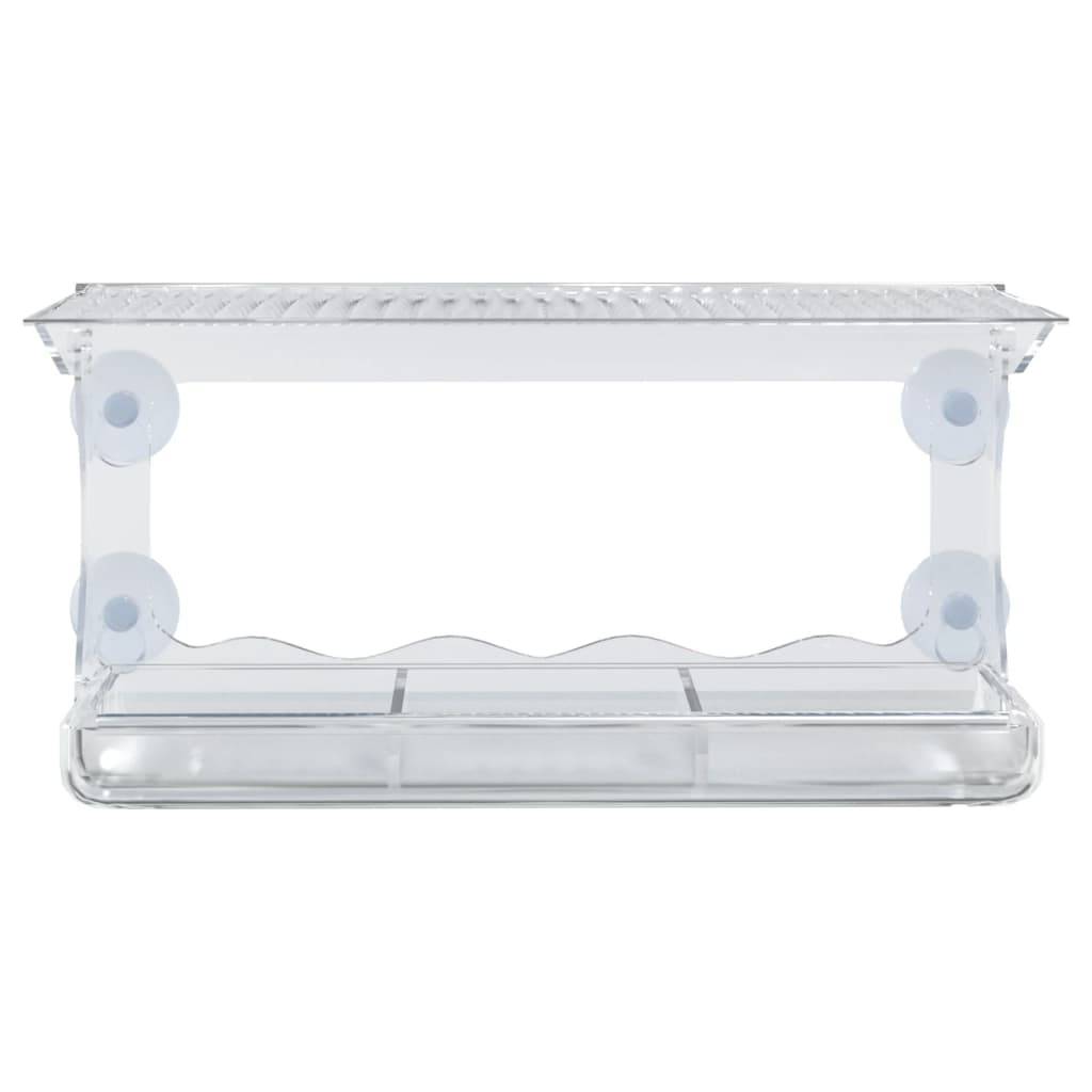 vidaXL Fenster-Futterstellen für Vögel 2 Stk. Acryl 30x12x15 cm