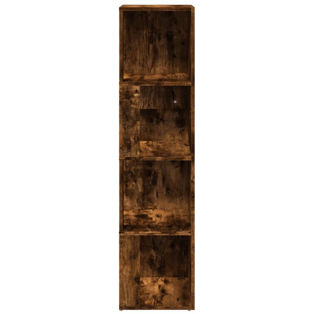 vidaXL Eckregal Räuchereiche 33x33x132 cm Holzwerkstoff