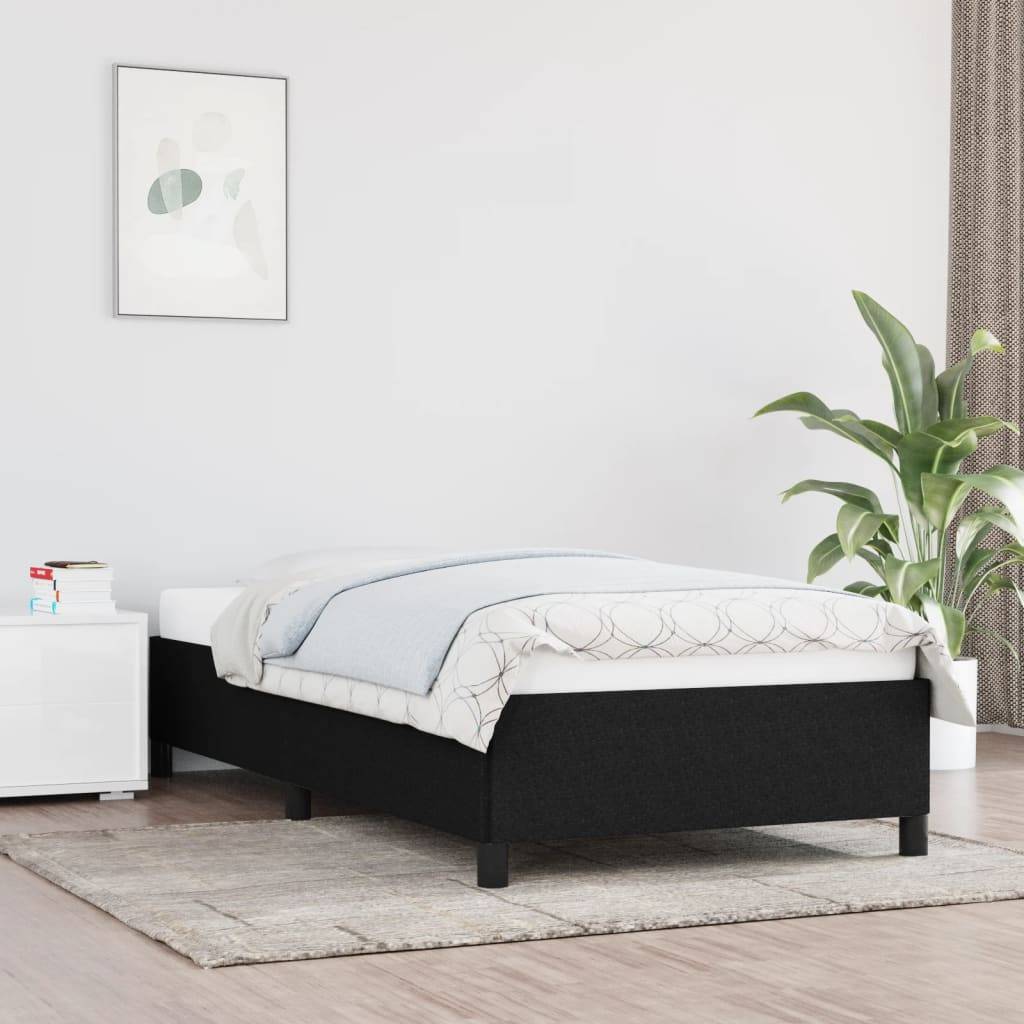vidaXL Bettgestell ohne Matratze Schwarz 90x190 cm Stoff