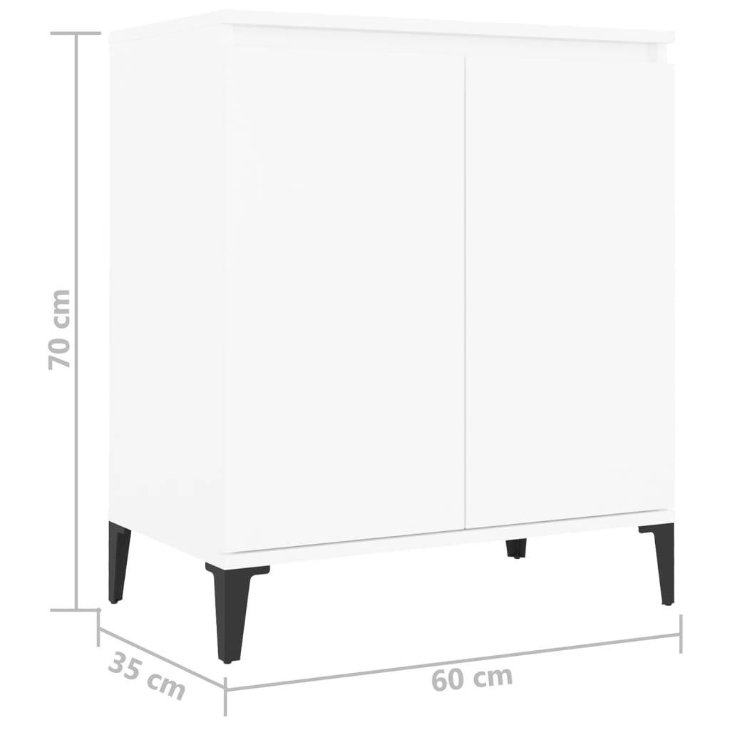 vidaXL Sideboard Weiß 60x35x70 cm Holzwerkstoff