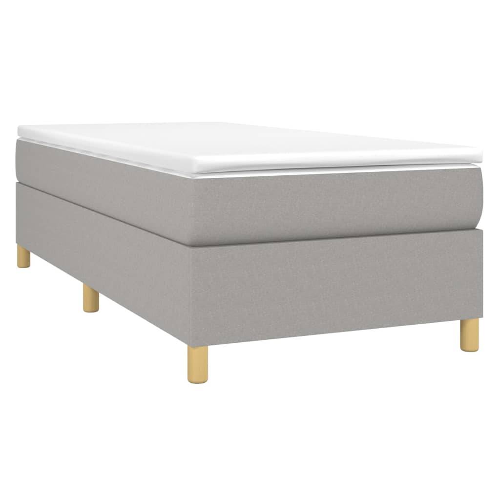 vidaXL Bettgestell ohne Matratze Hellgrau 80x200 cm Stoff