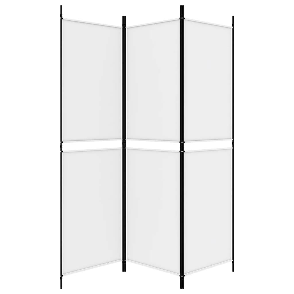 vidaXL 3-tlg. Paravent Weiß 150x180 cm Stoff