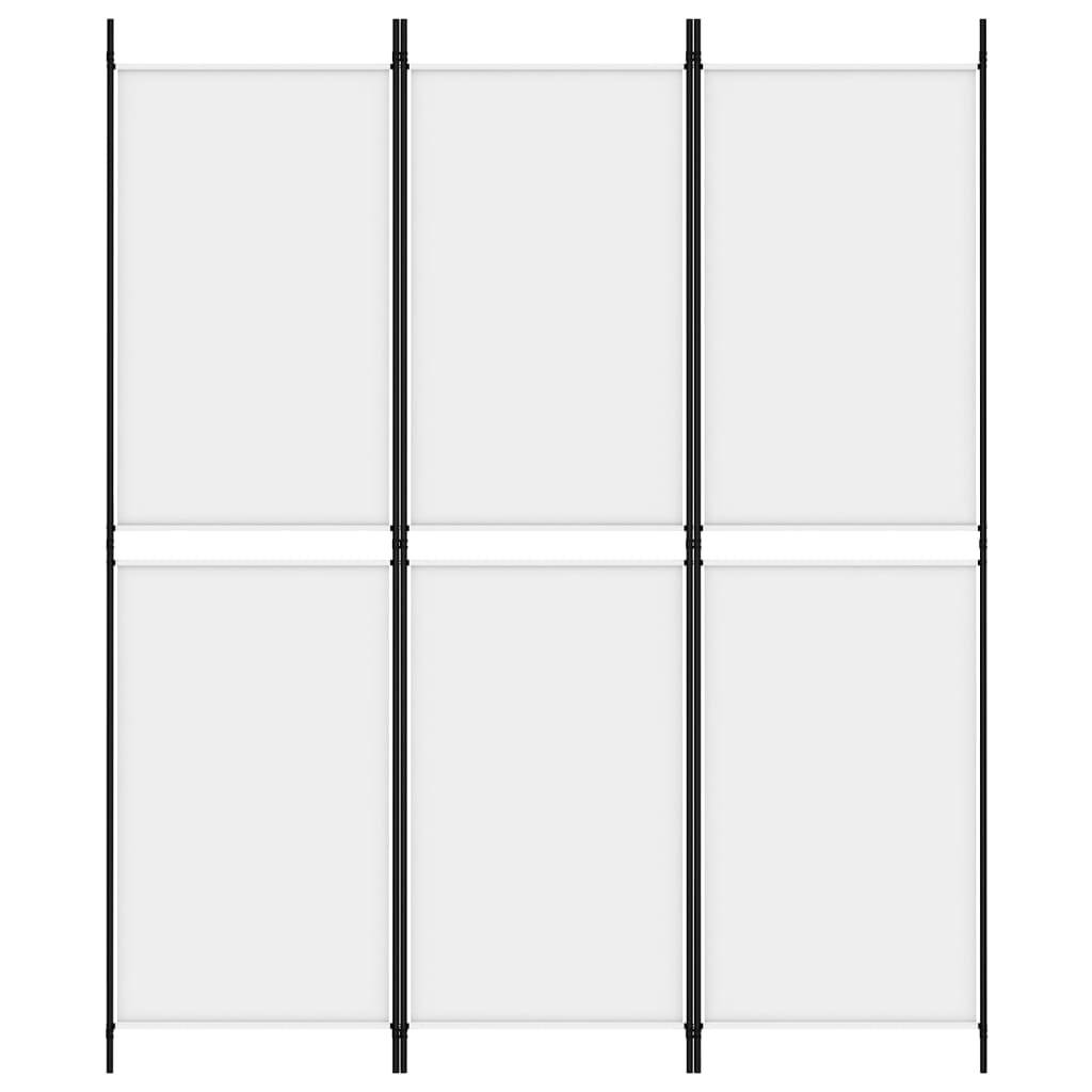 vidaXL 3-tlg. Paravent Weiß 150x180 cm Stoff