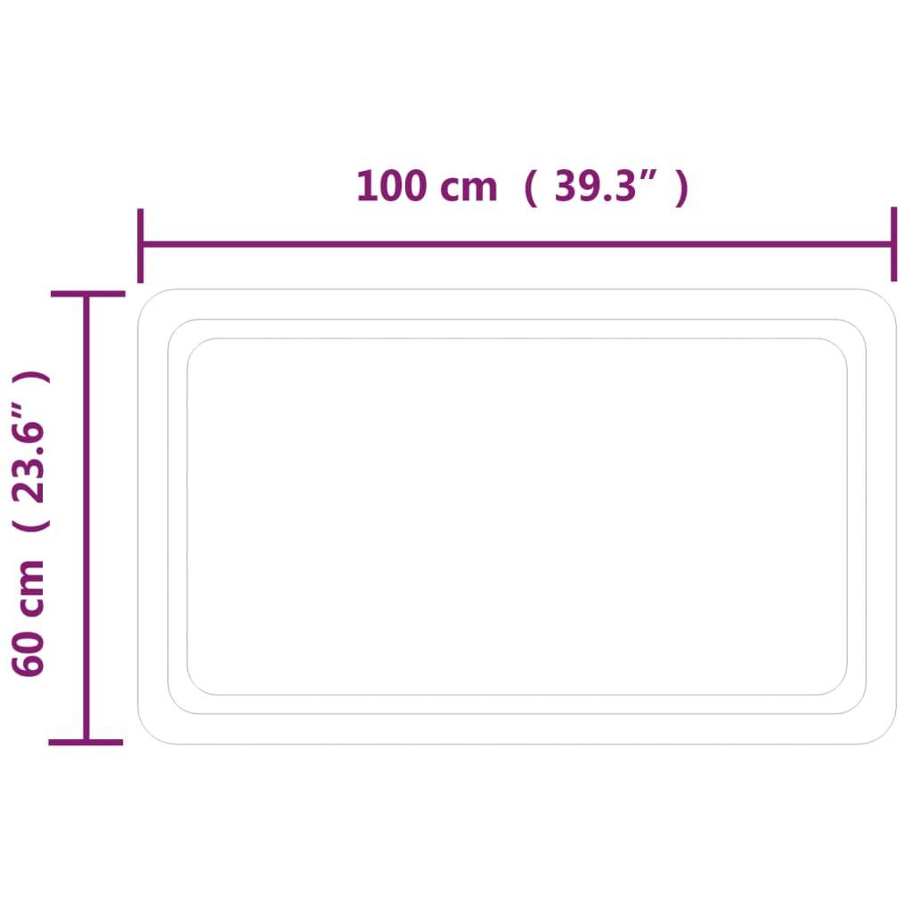 vidaXL LED-Badspiegel 60x100 cm